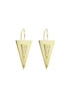 Janis Savitt Pave Diamond Triangle Earrings