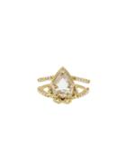 Megan Thorne Pear Diamond Leaf Prong Ring