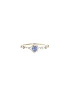 Kataoka Blue Sapphire And Scattered Diamond Ring