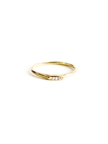 N+a New York Thin Stacking Ring With Diamonds