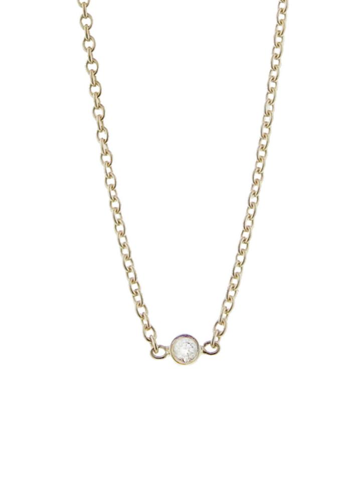 Finn Minor Obsessions Tiny Diamond Necklace - Yellow Gold