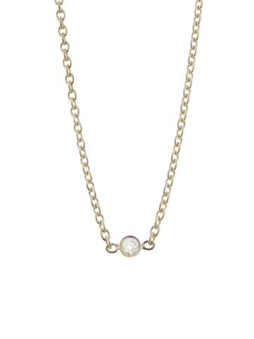 Finn Minor Obsessions Tiny Diamond Necklace - Yellow Gold