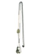 Jamie Joseph Large Pyrite In Quartz Teardrop Pendant Necklace
