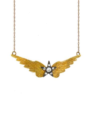 Blackbird And The Snow Winged Star Necklace