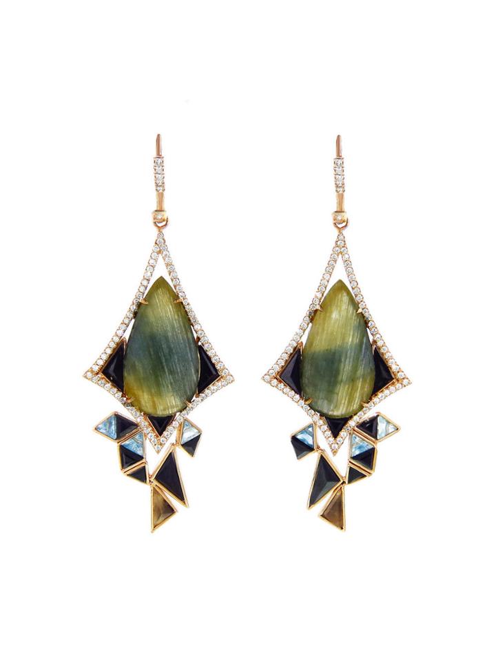 Nak Armstrong One Of A Kind Sapphire Stunner Earrings