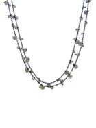 Ten Thousand Things Long Pinned Labradorite Bead Chain - Oxidized Sterling