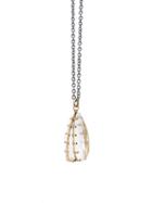 Jamie Joseph Rock Crystal Teardrop Locket Necklace