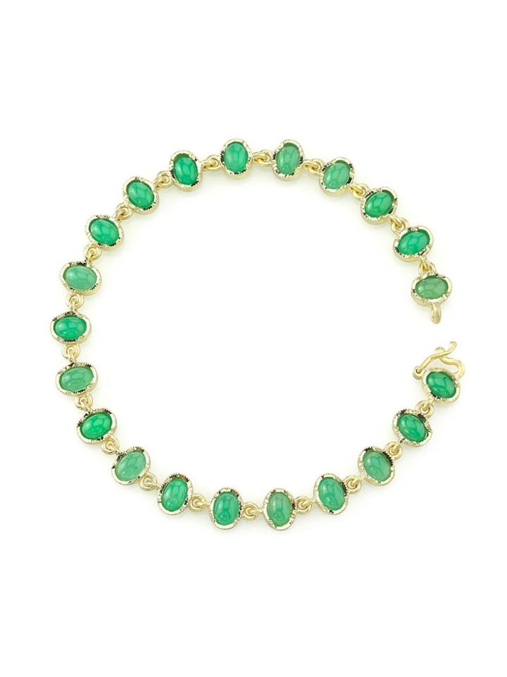 Irene Neuwirth Oval Chrysoprase Bracelet