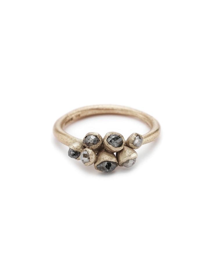 Ruth Tomlinson Grey Diamond Cluster Ring