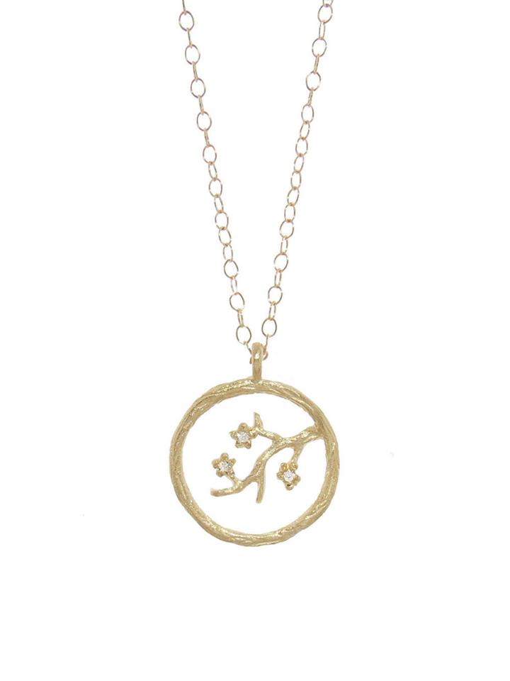 Ylang 23 Cherry Blossom Necklace With Diamonds