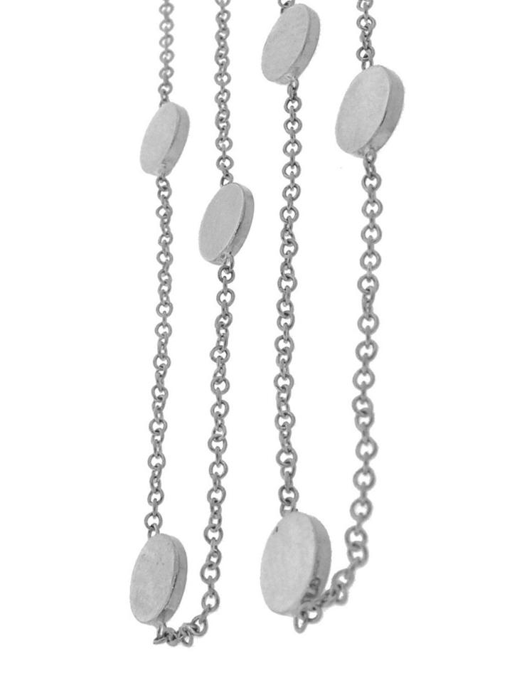 Jennifer Meyer Circle Necklace In White Gold - 44