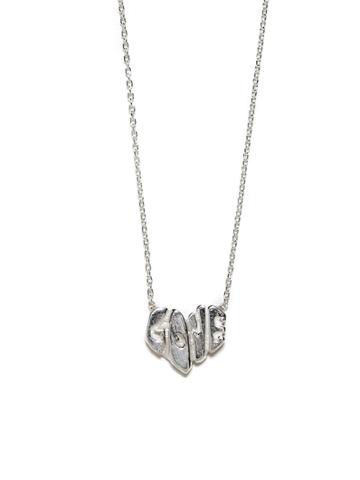 Elisa Solomon 'love' Heart Necklace - Silver