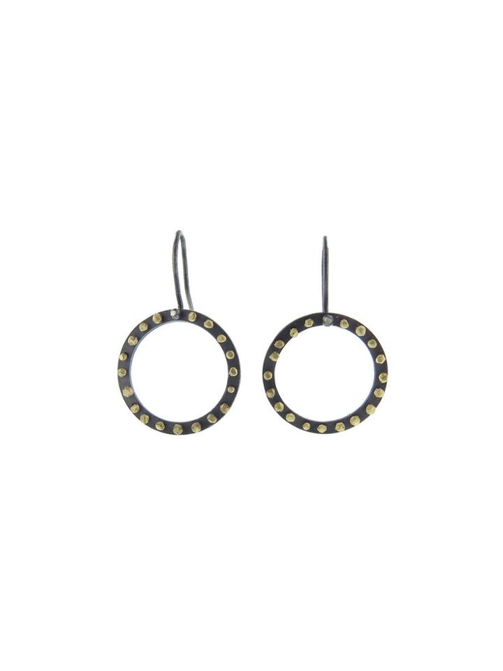Himatsingka Large Spangles Outline Round Earrings