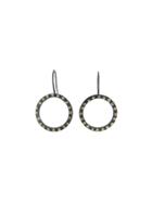 Himatsingka Large Spangles Outline Round Earrings
