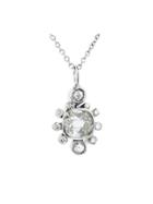 Sethi Couture Cushion Cut Diamond Pendant In White Gold