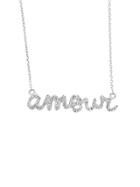 Sydney Evan Diamond Amour Necklace In White Gold