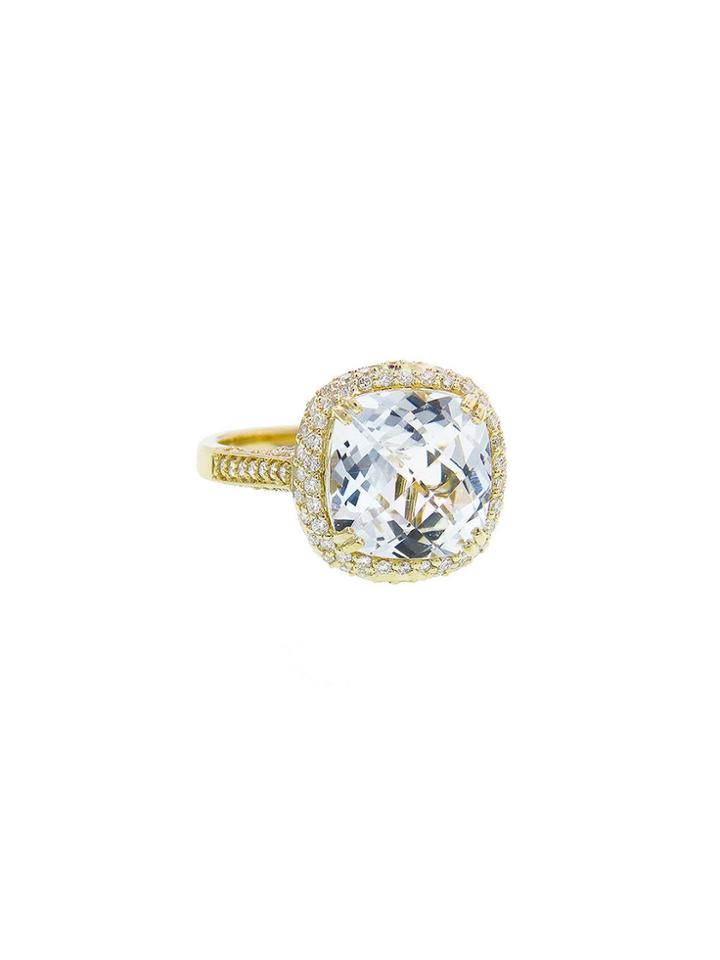 Jude Frances White Topaz Large Princess Ring