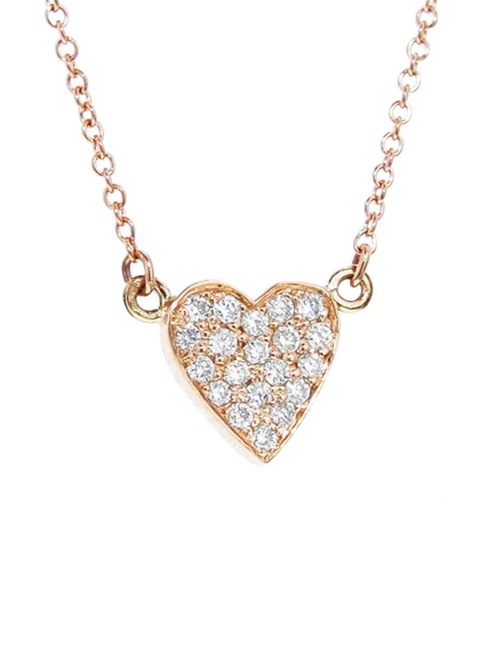 Jennifer Meyer Diamond Heart Chain Bracelet - Rose Gold