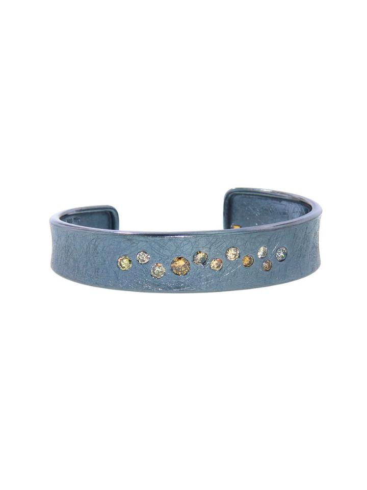 Todd Reed Oxidized Cuff With Autumn Brilliant Diamonds
