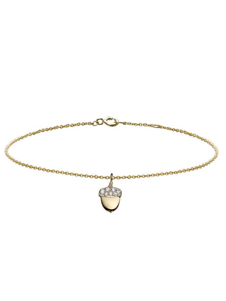 Finn Minor Obsessions Diamond Acorn Bracelet - 10 Karat Gold