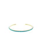 Jennifer Meyer Cabochon Turquoise Bead Cuff - Yellow Gold