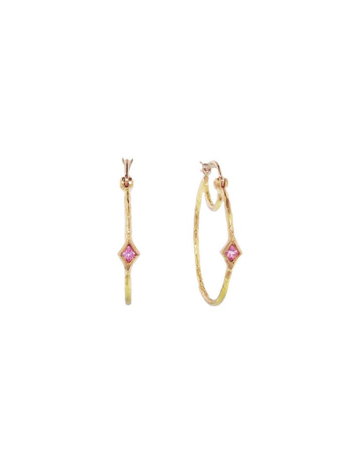 Cathy Waterman Pink Sapphire 1 Hoops