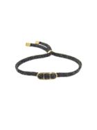 Yannis Sergakis Black Cord Bracelet With Gold Embellishment