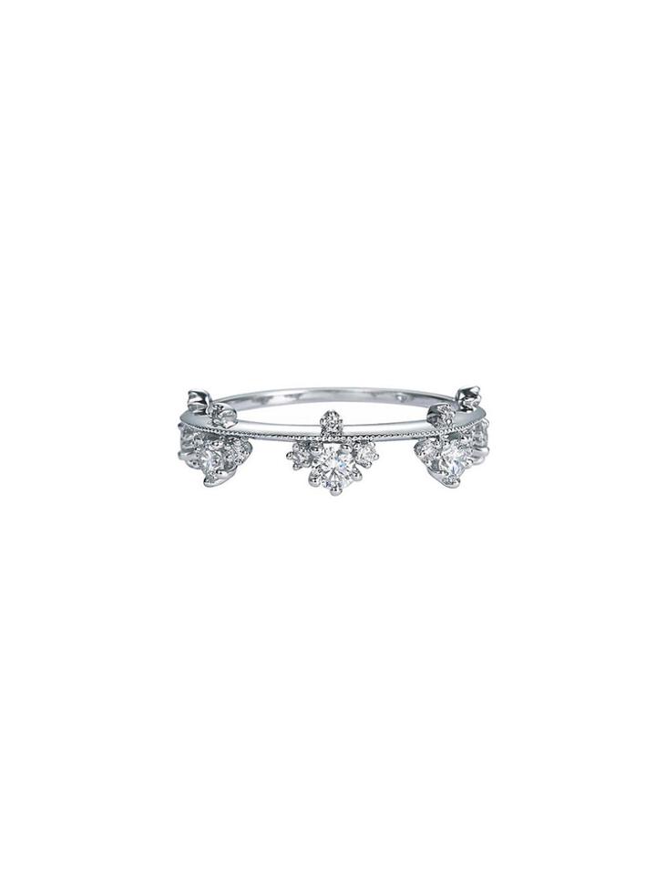 Kataoka Diamond Crown Ring - White Gold