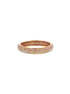 Sethi Couture Wide Pave Pink Diamond Ring In Rose Gold