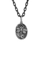 Erica Molinari Diamond Dragonfly And Cross Charm - Sterling Silver
