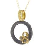Todd Reed Ylang23 Exclusive Diamond Charm Necklace In Oxidized Sterling Silver And Yellow Gold