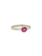 Adel Chefridi Oval Pink Sapphire Ring - White Gold
