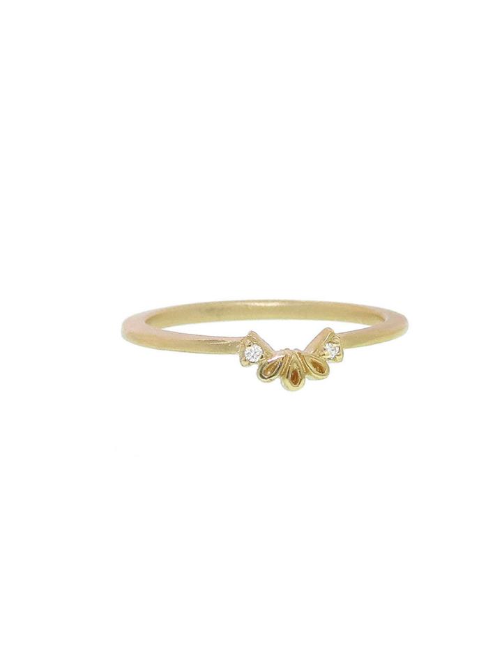 Megan Thorne Plume Guard Ring - Yellow Gold