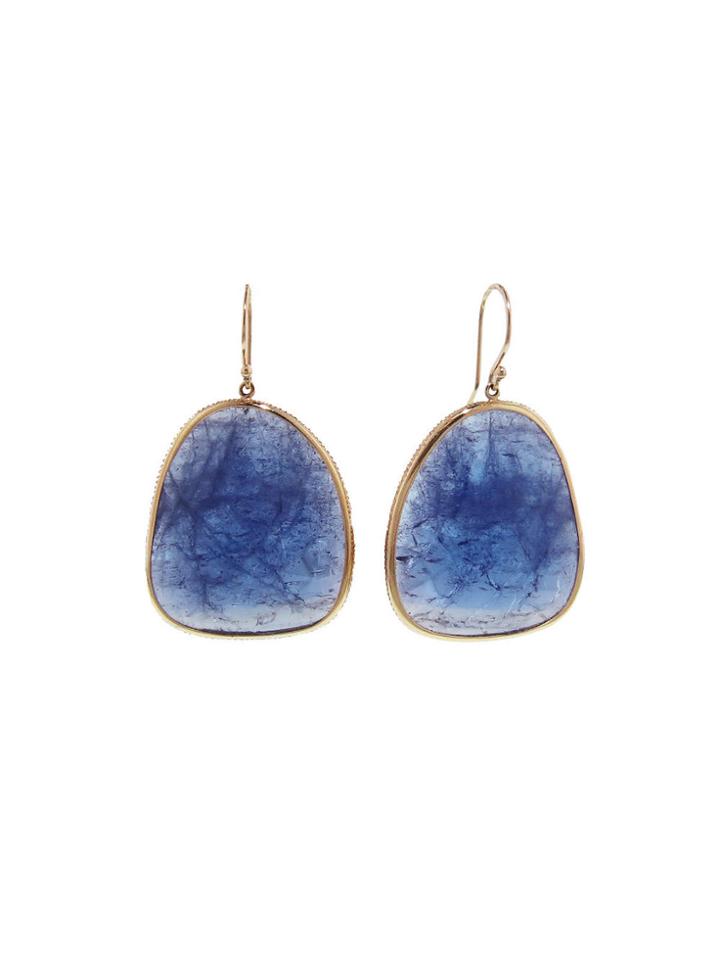 Jamie Joseph Large Asymmetrical Tanzanite Earrings