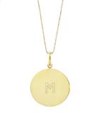 Jennifer Meyer Large Circle Pendant With Diamond Initial - M