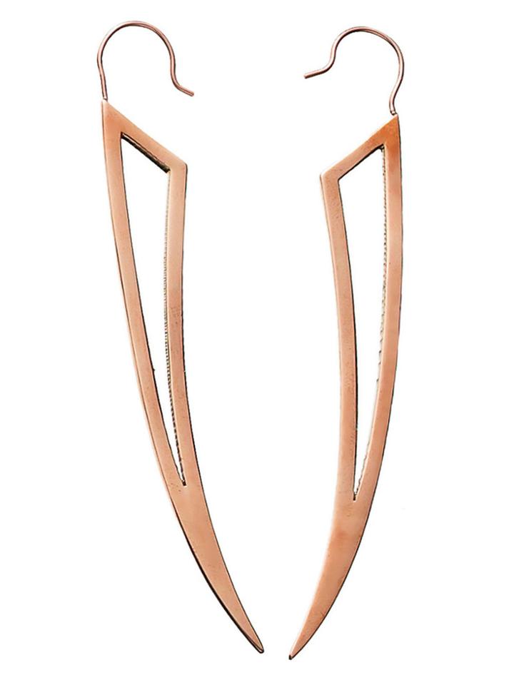 Jennifer Fisher Rose Gold Hollow Wing Earrings Fashion Jewelry