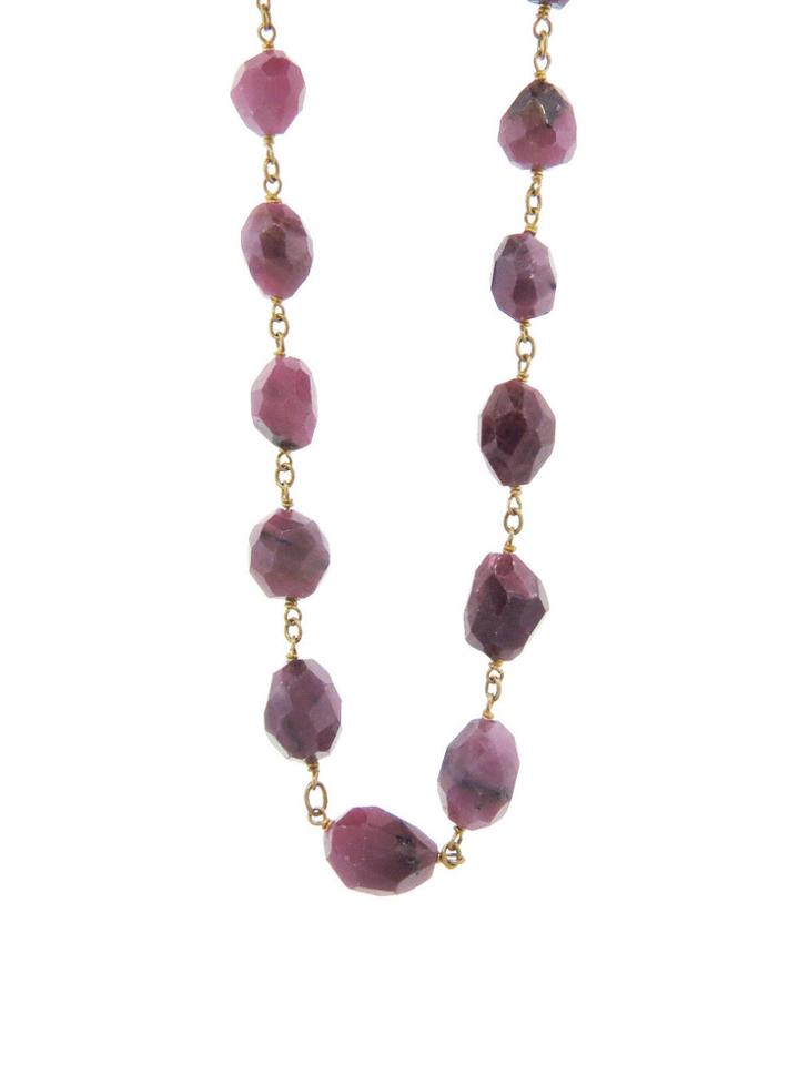 Cathy Waterman Ruby Wirewrap Necklace