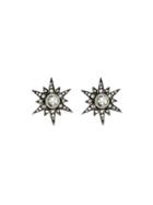 Arman Rose Cut Diamond Star Stud Earrings