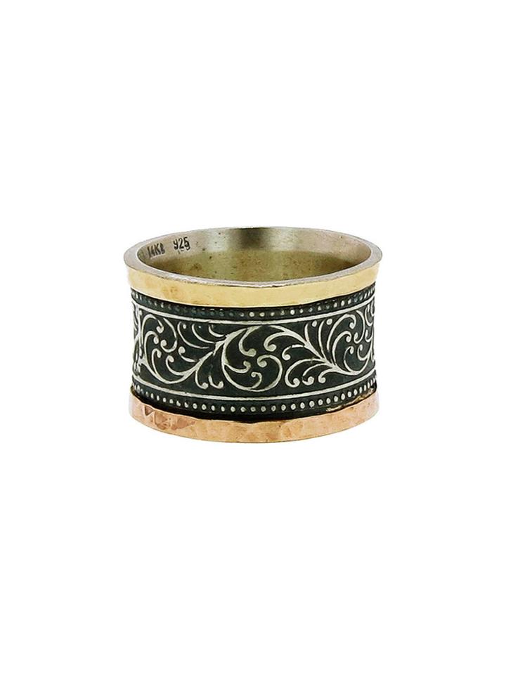 David Tishbi Ornate Gold Royal Paisley Ring