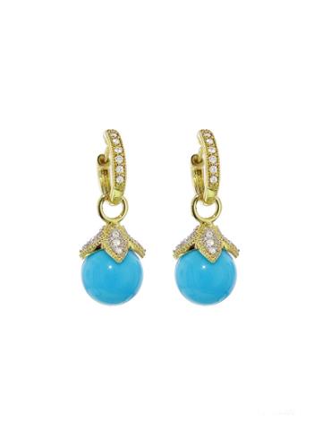 Jude Frances Pave Petal Turquoise Earring Charms