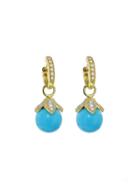 Jude Frances Pave Petal Turquoise Earring Charms