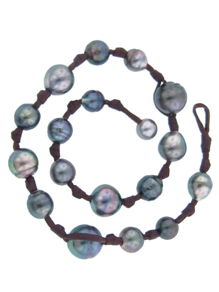 Mignot St. Barth Grey Baroque Double Wrap Bracelet