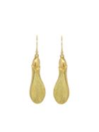 Annette Ferdinandsen Small Maple Seed Earrings - Yellow Gold