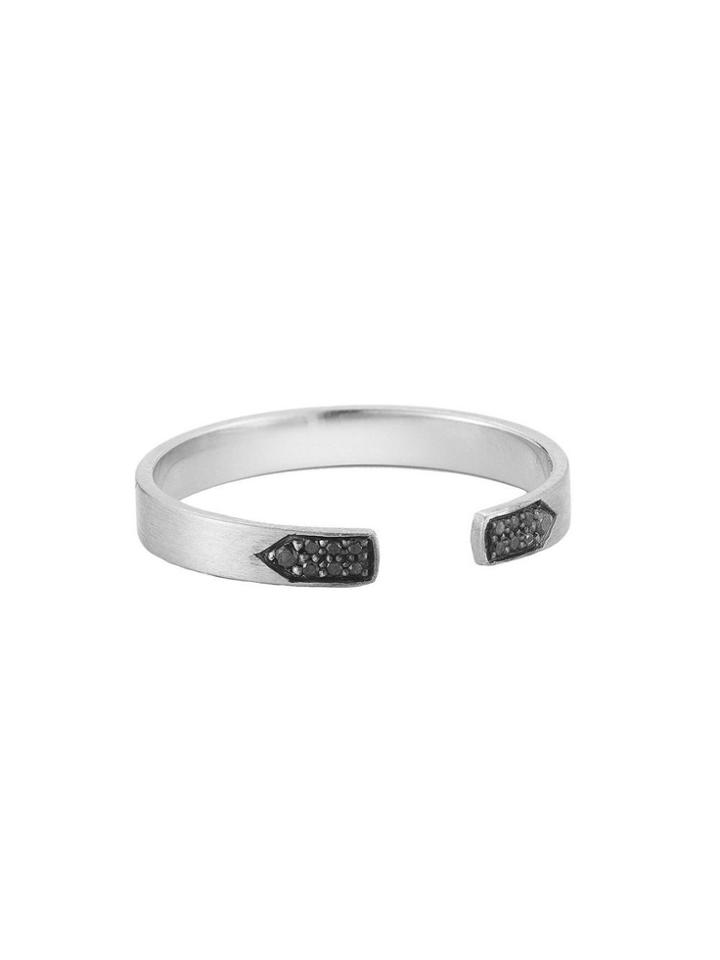Jade Trau Diamond Accented Open Band - White Gold