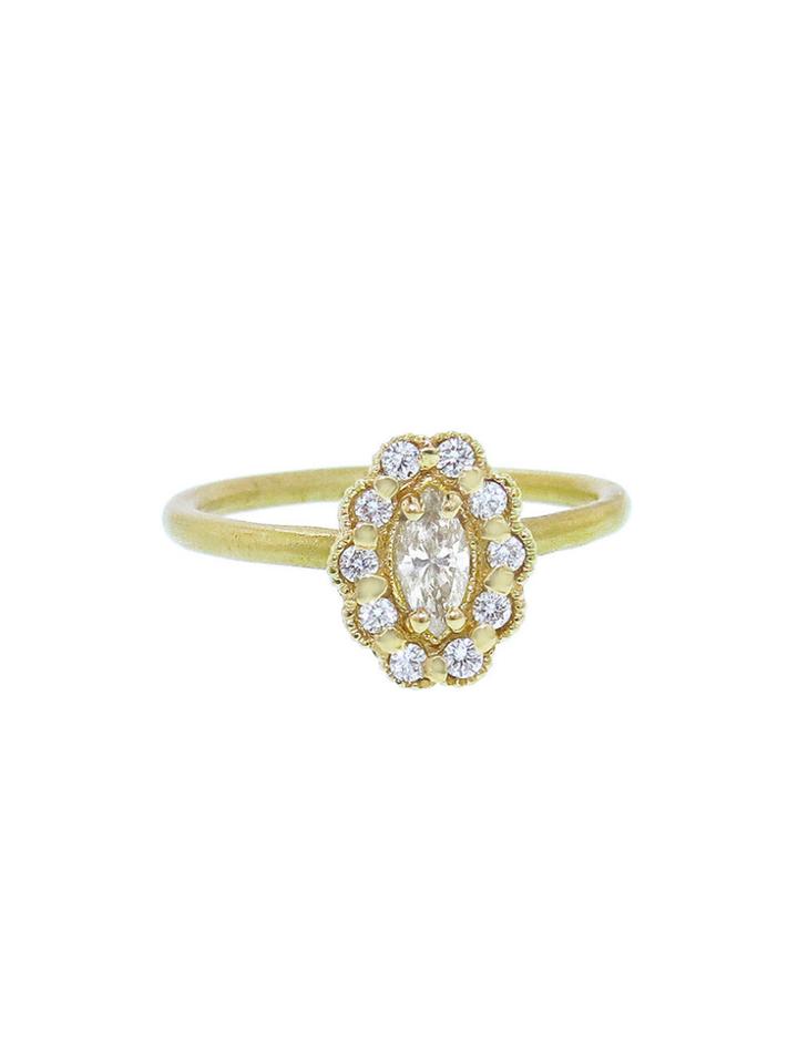 Megan Thorne Mosaic Marquis Ring - Yellow Gold