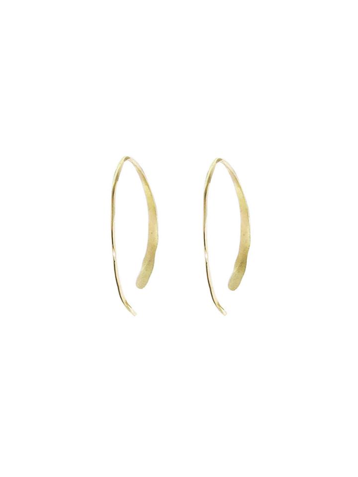 Melissa Joy Manning Gold 1 Wishbone Hoops