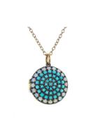 Andrea Fohrman Turquoise And Opal Locket - Yellow Gold