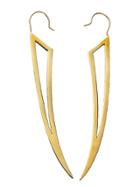 Jennifer Fisher Yellow Gold Hollow Wing Earrings Fashion Jewelry