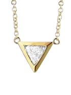 Jennifer Meyer Trillion Cut Diamond Pendant - Yellow Gold