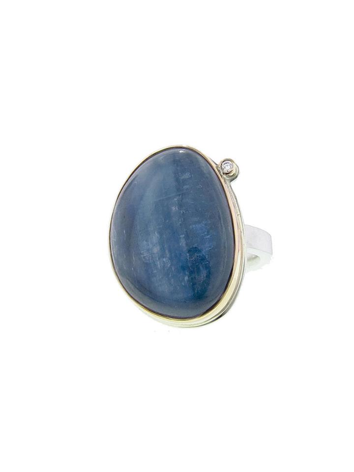 Jamie Joseph Asymmetrical Kyanite Ring With Diamond